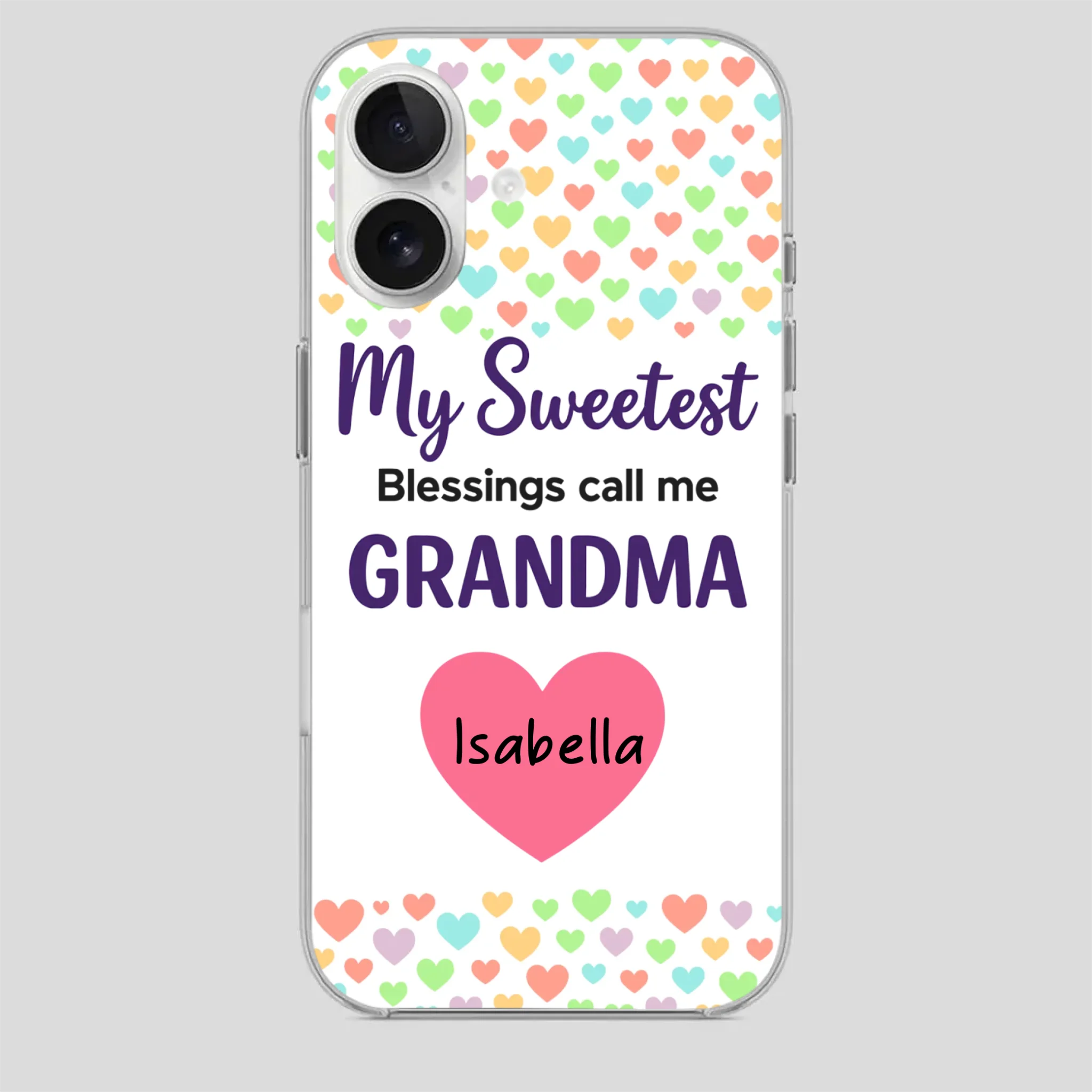 Personalized Heart Phone Case - My Sweetest Blessings Call Me Grandma - 89Prints