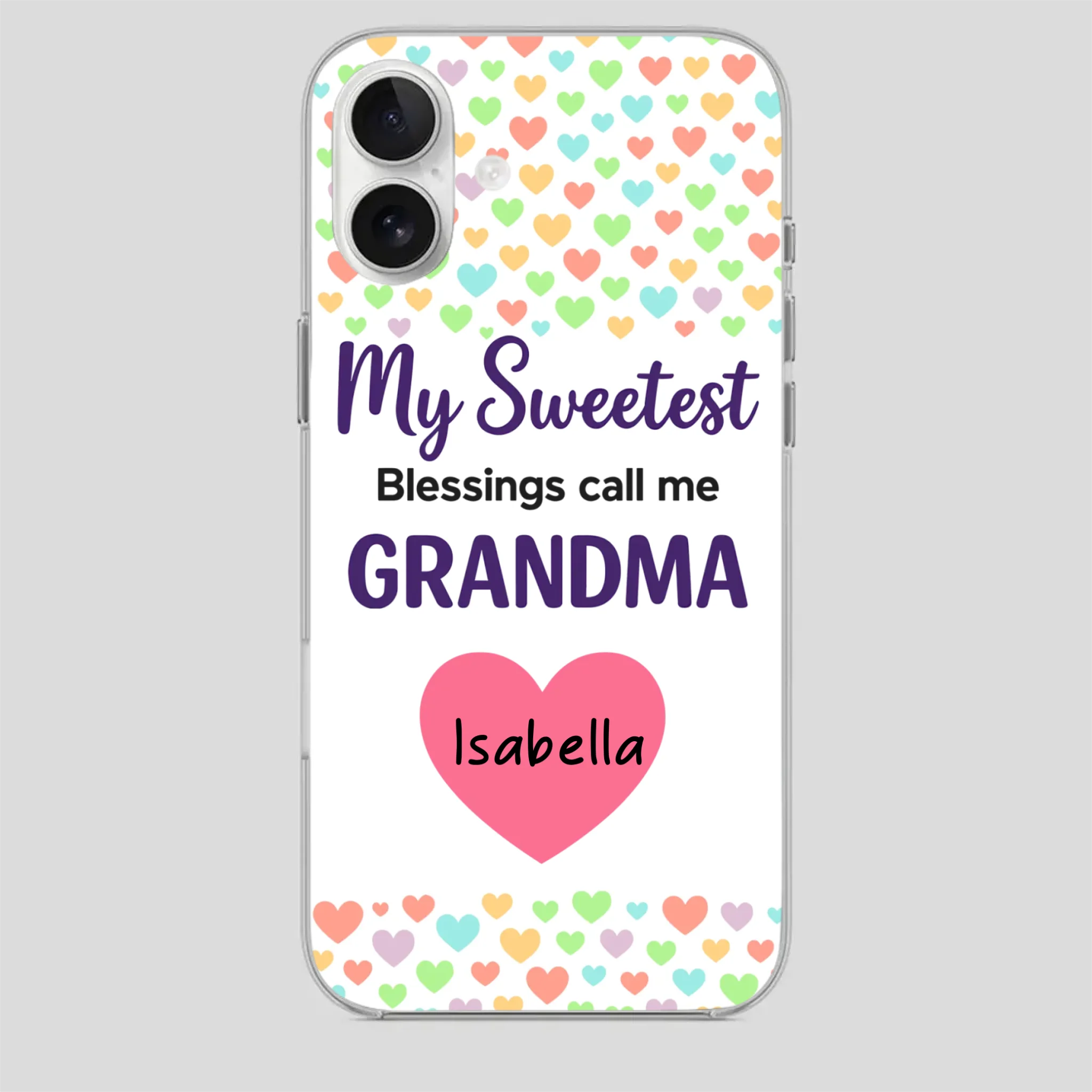 Personalized Heart Phone Case - My Sweetest Blessings Call Me Grandma - 89Prints