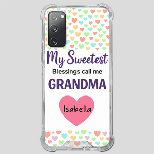 Personalized Heart Phone Case - My Sweetest Blessings Call Me Grandma - 89Prints