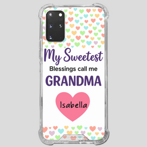 Personalized Heart Phone Case - My Sweetest Blessings Call Me Grandma - 89Prints
