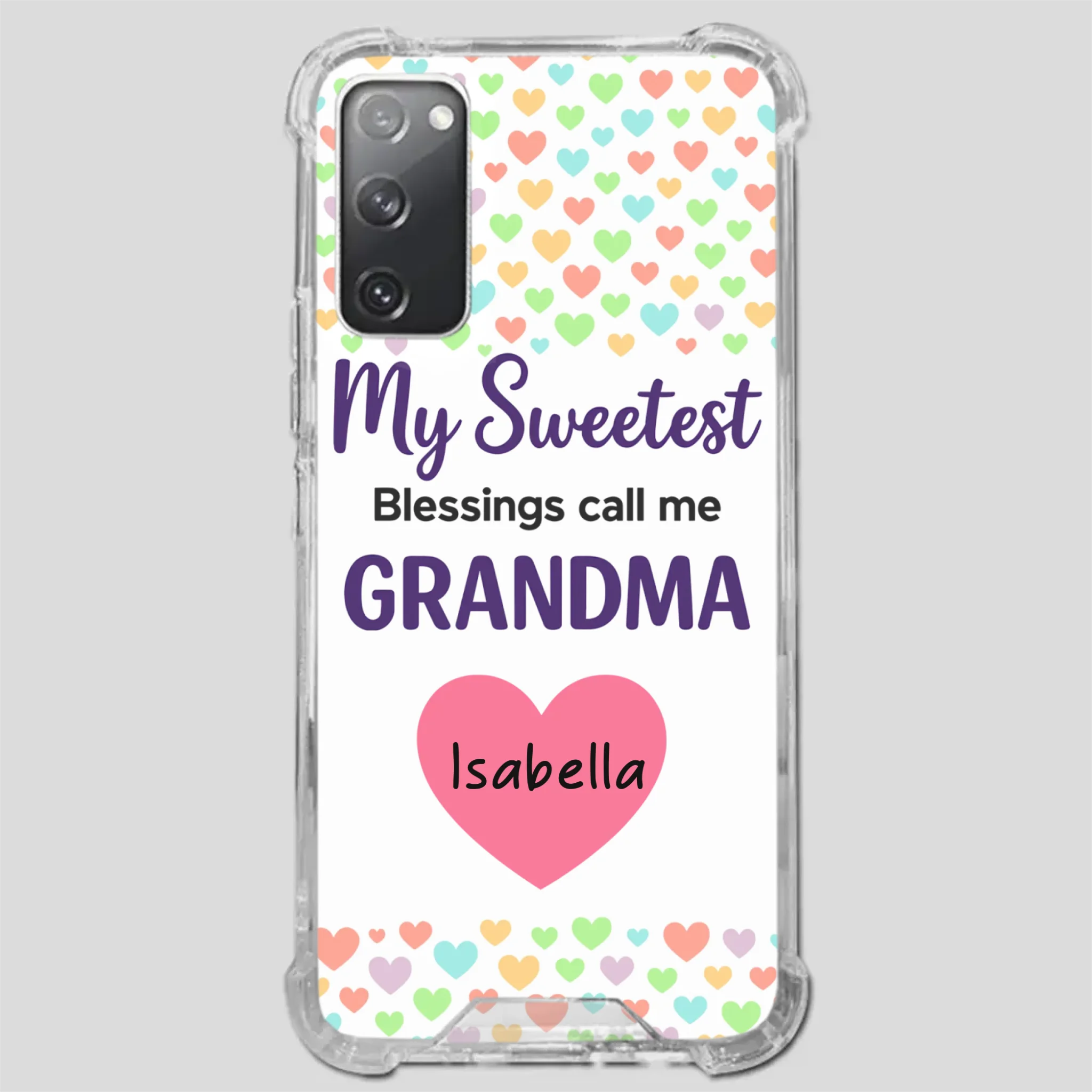 Personalized Heart Phone Case - My Sweetest Blessings Call Me Grandma - 89Prints
