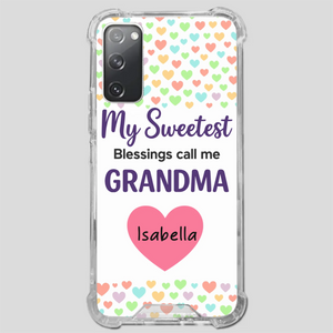 Personalized Heart Phone Case - My Sweetest Blessings Call Me Grandma - 89Prints