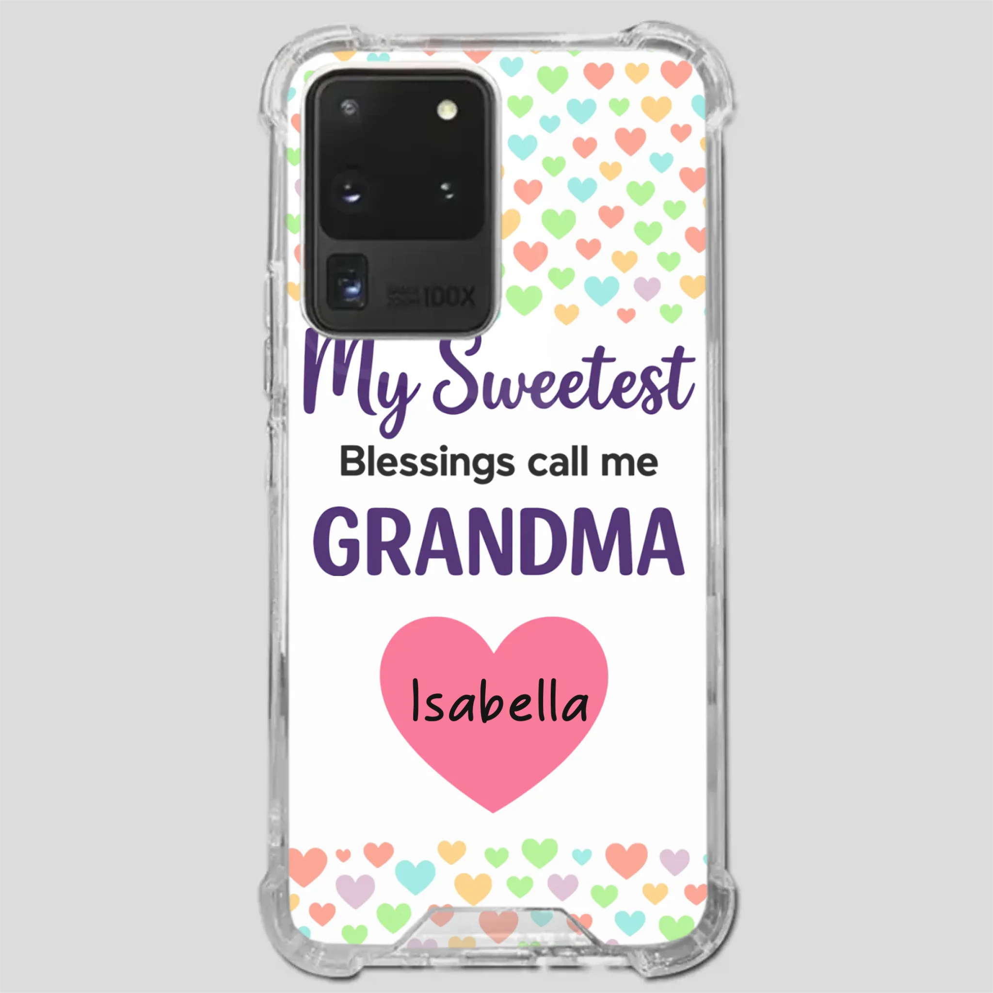 Personalized Heart Phone Case - My Sweetest Blessings Call Me Grandma - 89Prints