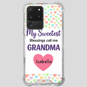Personalized Heart Phone Case - My Sweetest Blessings Call Me Grandma - 89Prints