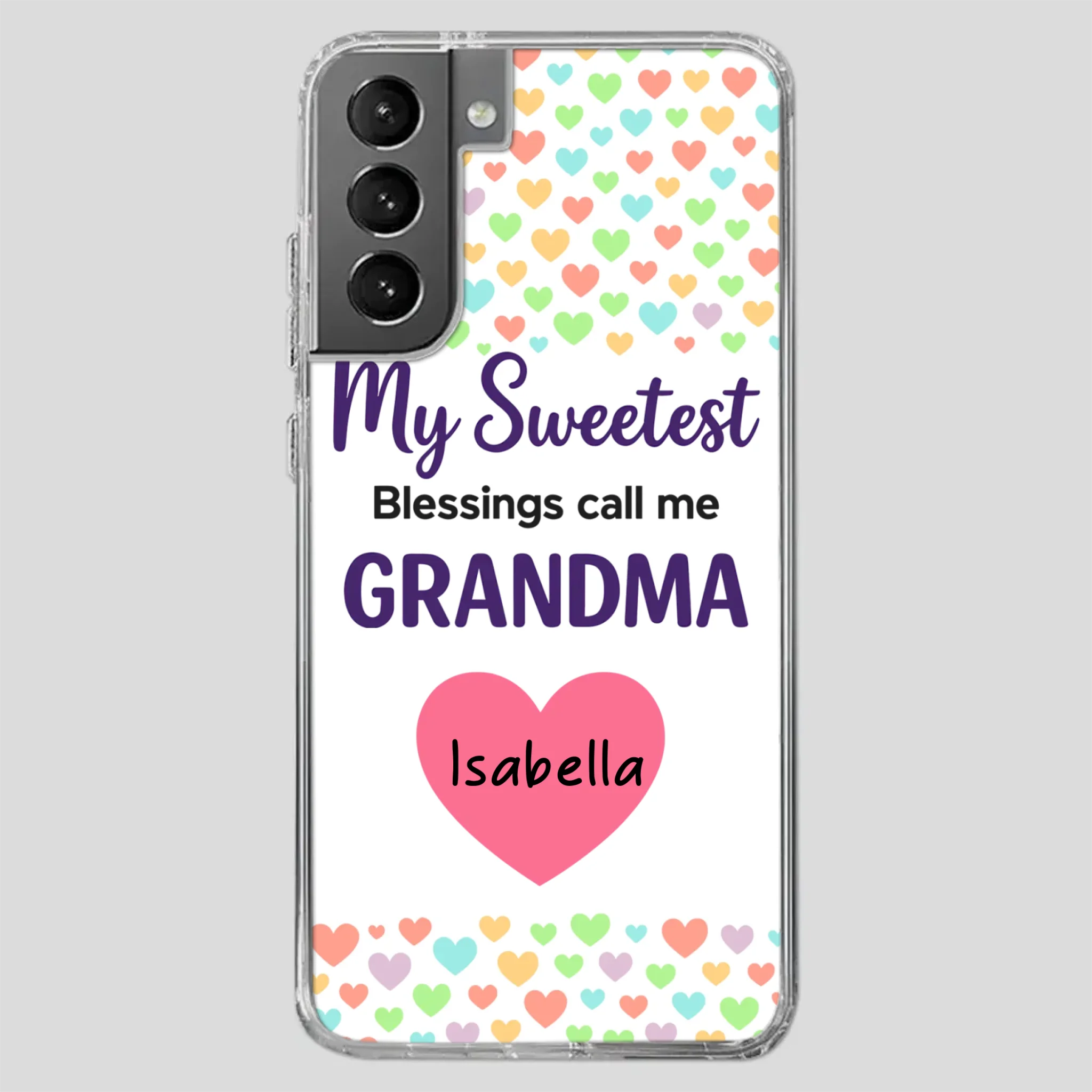 Personalized Heart Phone Case - My Sweetest Blessings Call Me Grandma - 89Prints