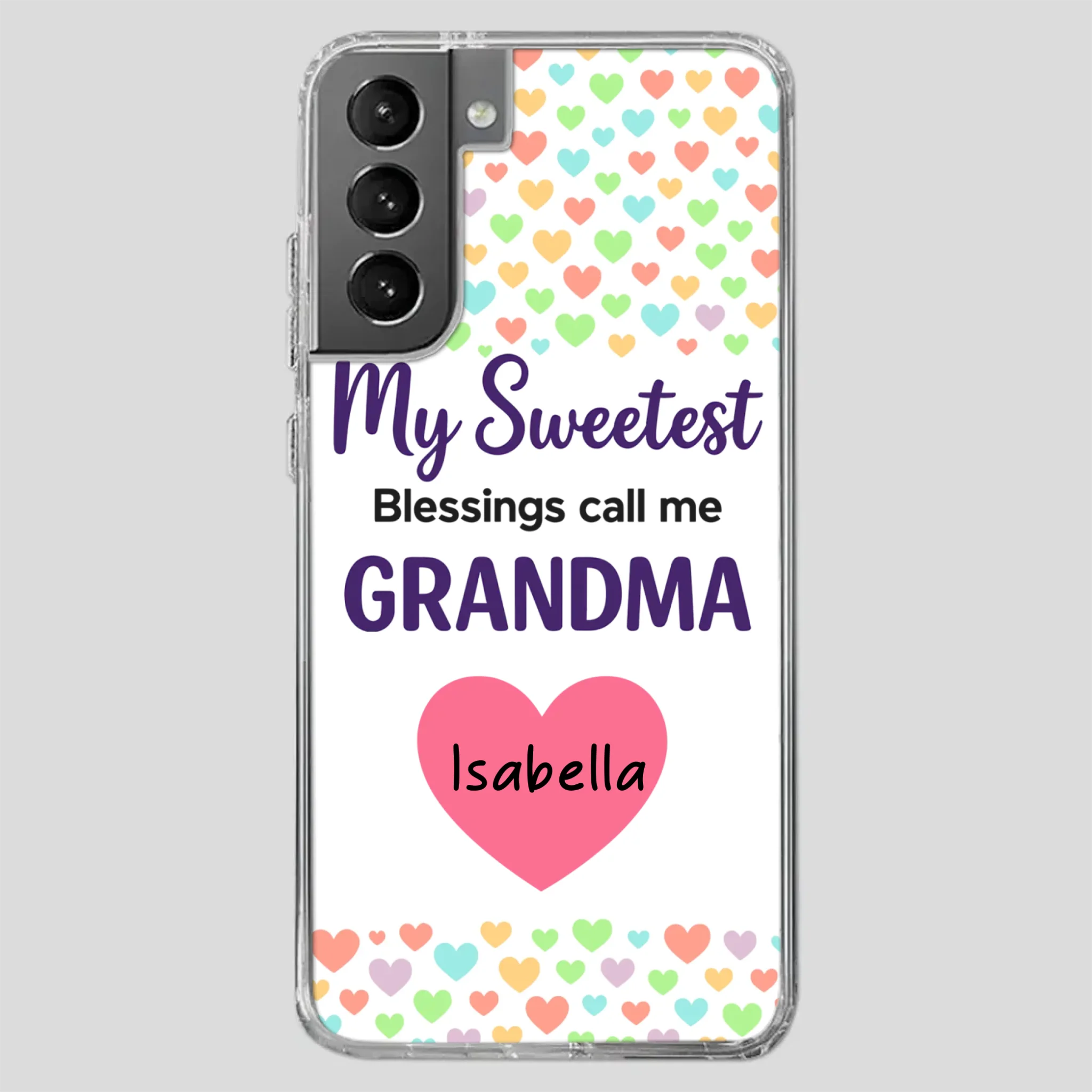 Personalized Heart Phone Case - My Sweetest Blessings Call Me Grandma - 89Prints