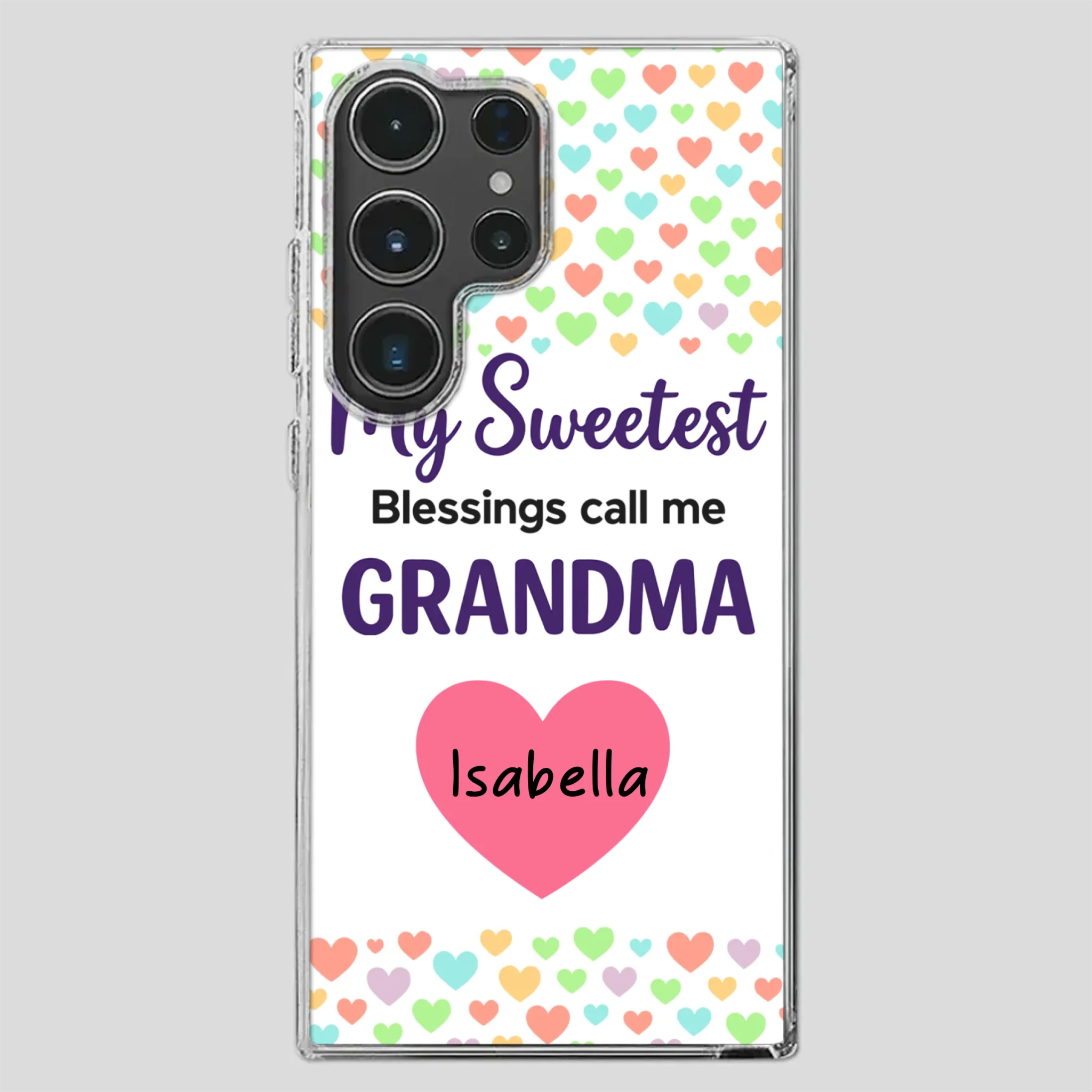 Personalized Heart Phone Case - My Sweetest Blessings Call Me Grandma - 89Prints