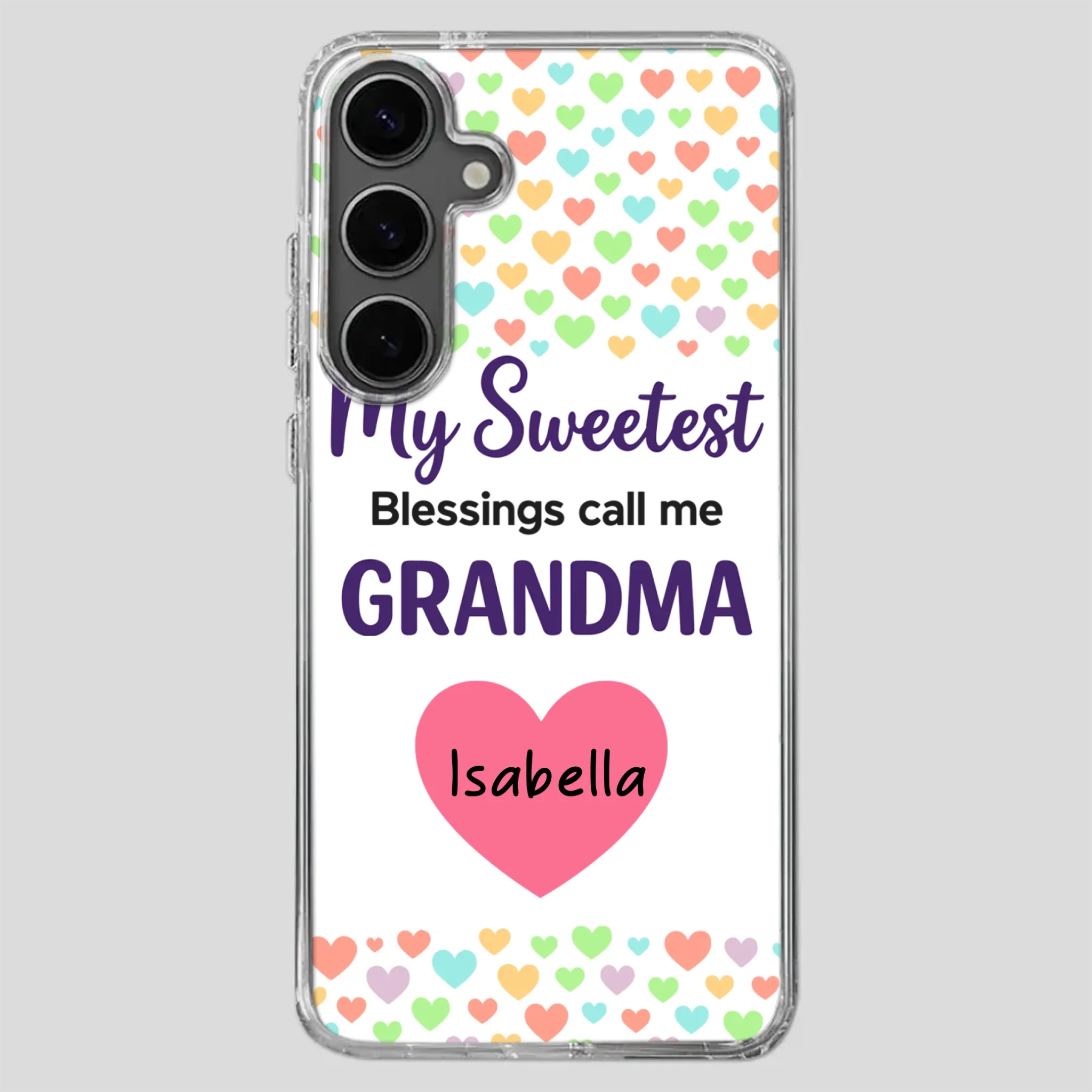 Personalized Heart Phone Case - My Sweetest Blessings Call Me Grandma - 89Prints