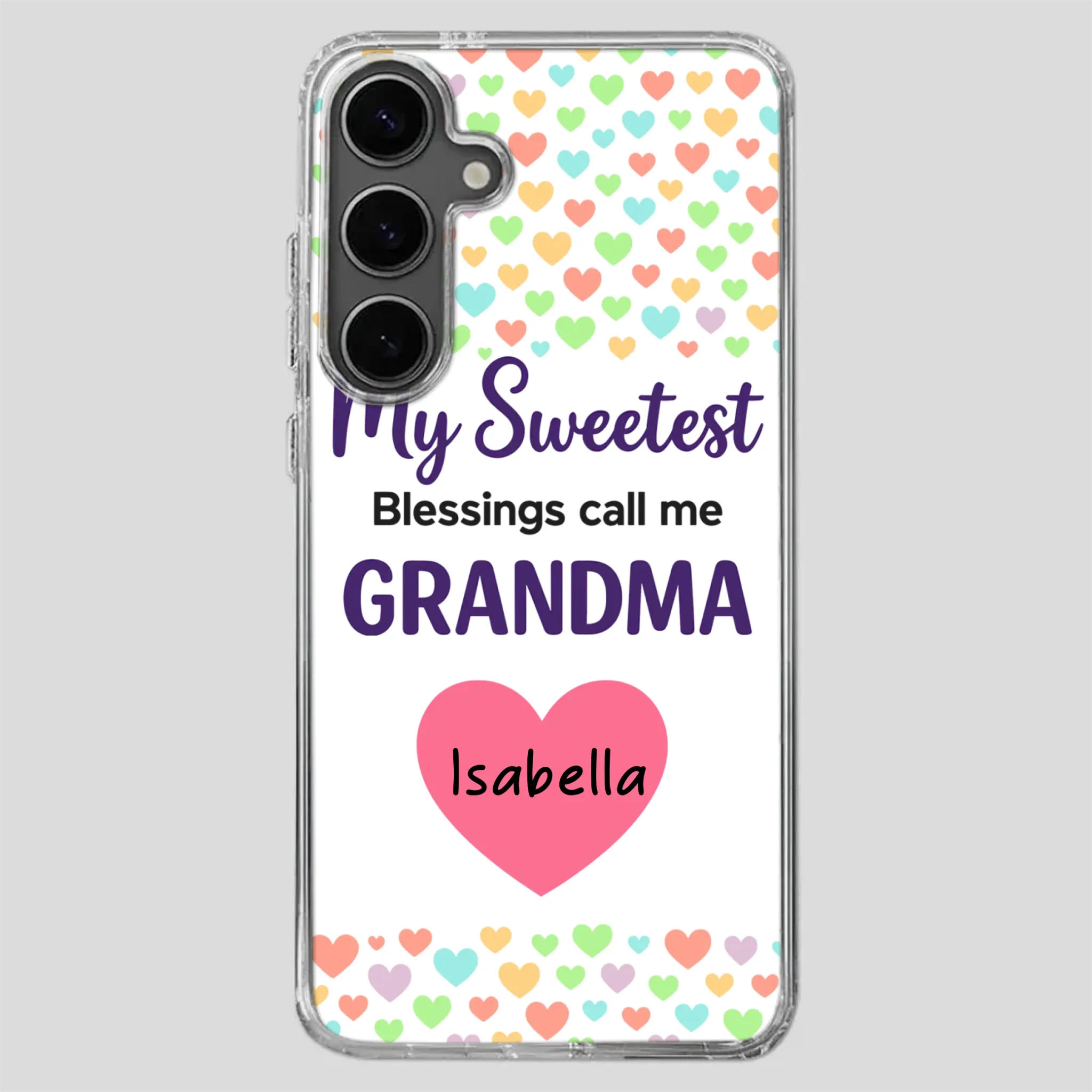 Personalized Heart Phone Case - My Sweetest Blessings Call Me Grandma - 89Prints