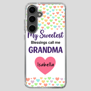 Personalized Heart Phone Case - My Sweetest Blessings Call Me Grandma - 89Prints