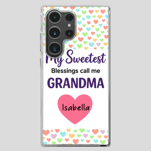 Personalized Heart Phone Case - My Sweetest Blessings Call Me Grandma - 89Prints