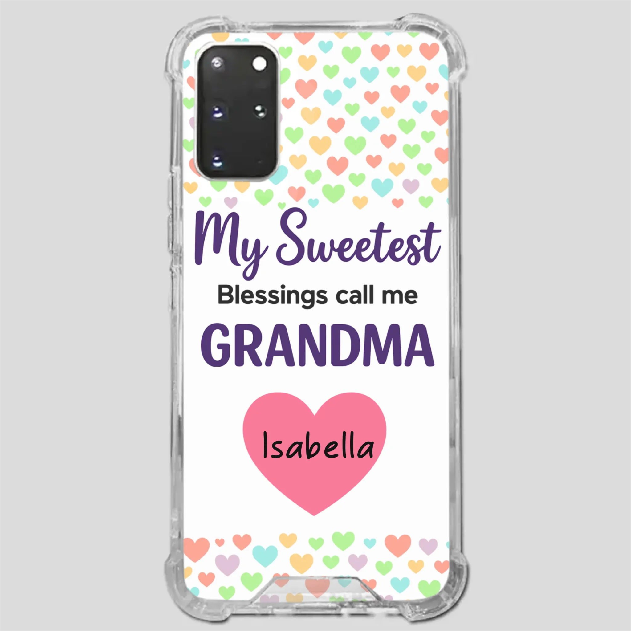 Personalized Heart Phone Case - My Sweetest Blessings Call Me Grandma - 89Prints