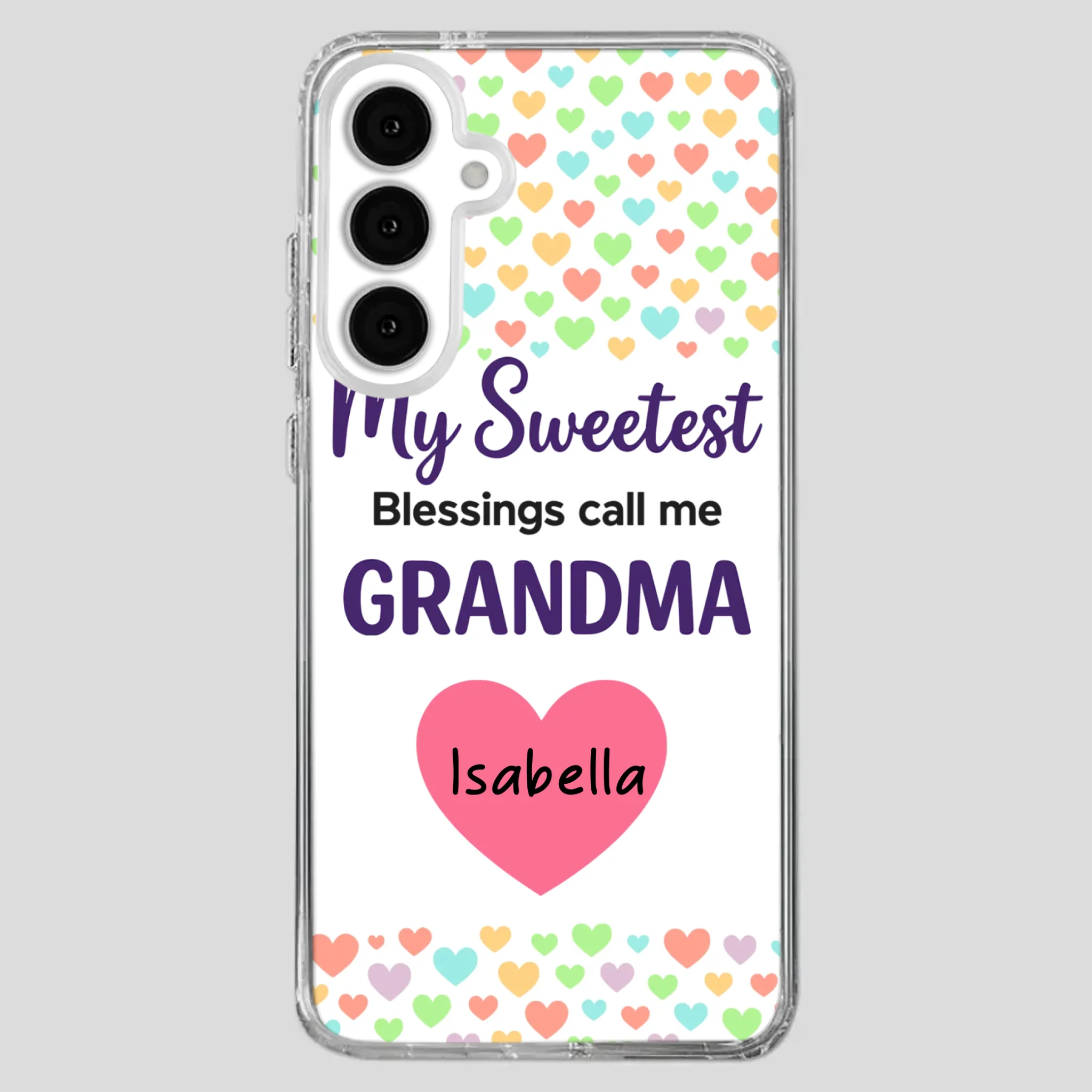 Personalized Heart Phone Case - My Sweetest Blessings Call Me Grandma - 89Prints