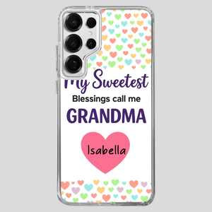 Personalized Heart Phone Case - My Sweetest Blessings Call Me Grandma - 89Prints