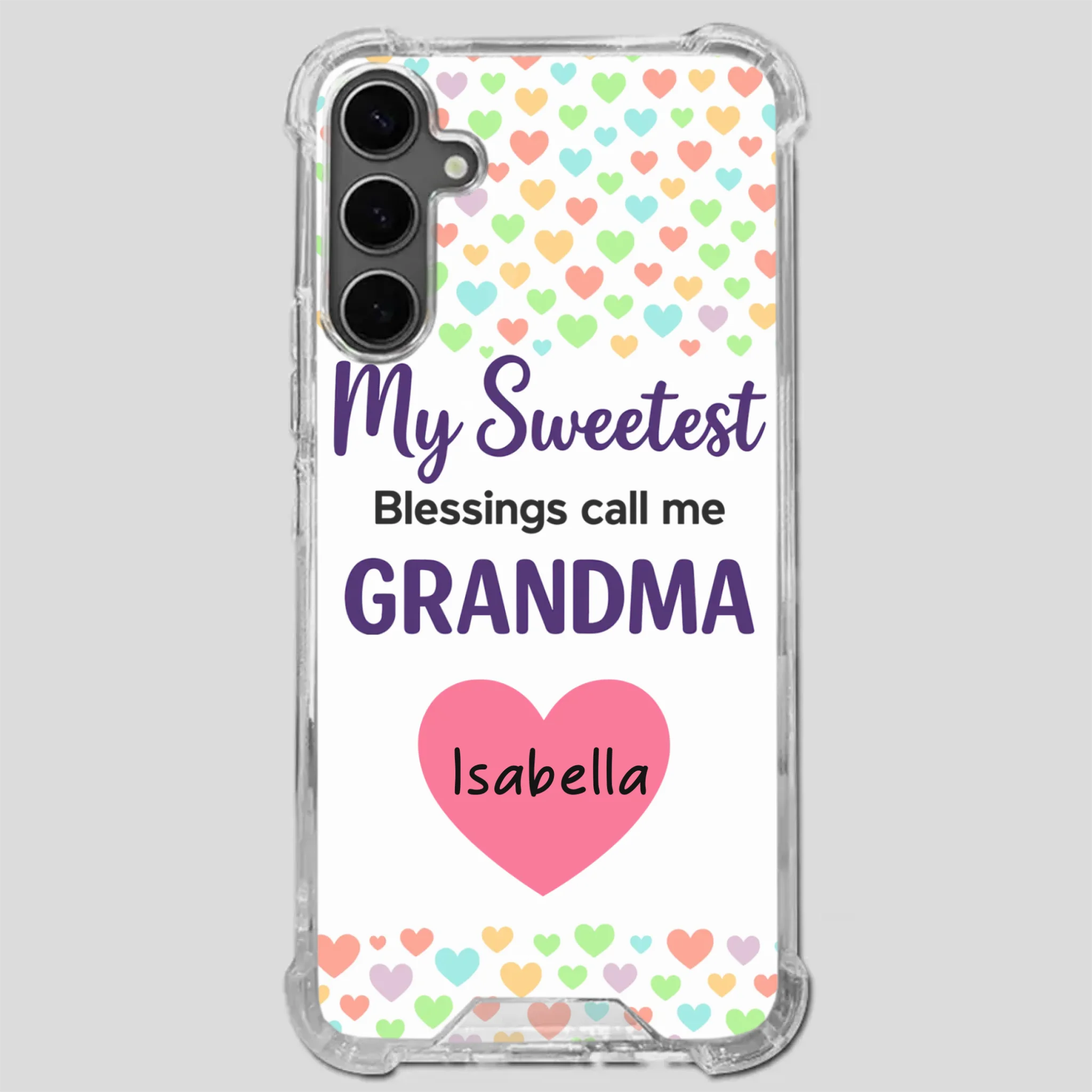 Personalized Heart Phone Case - My Sweetest Blessings Call Me Grandma - 89Prints