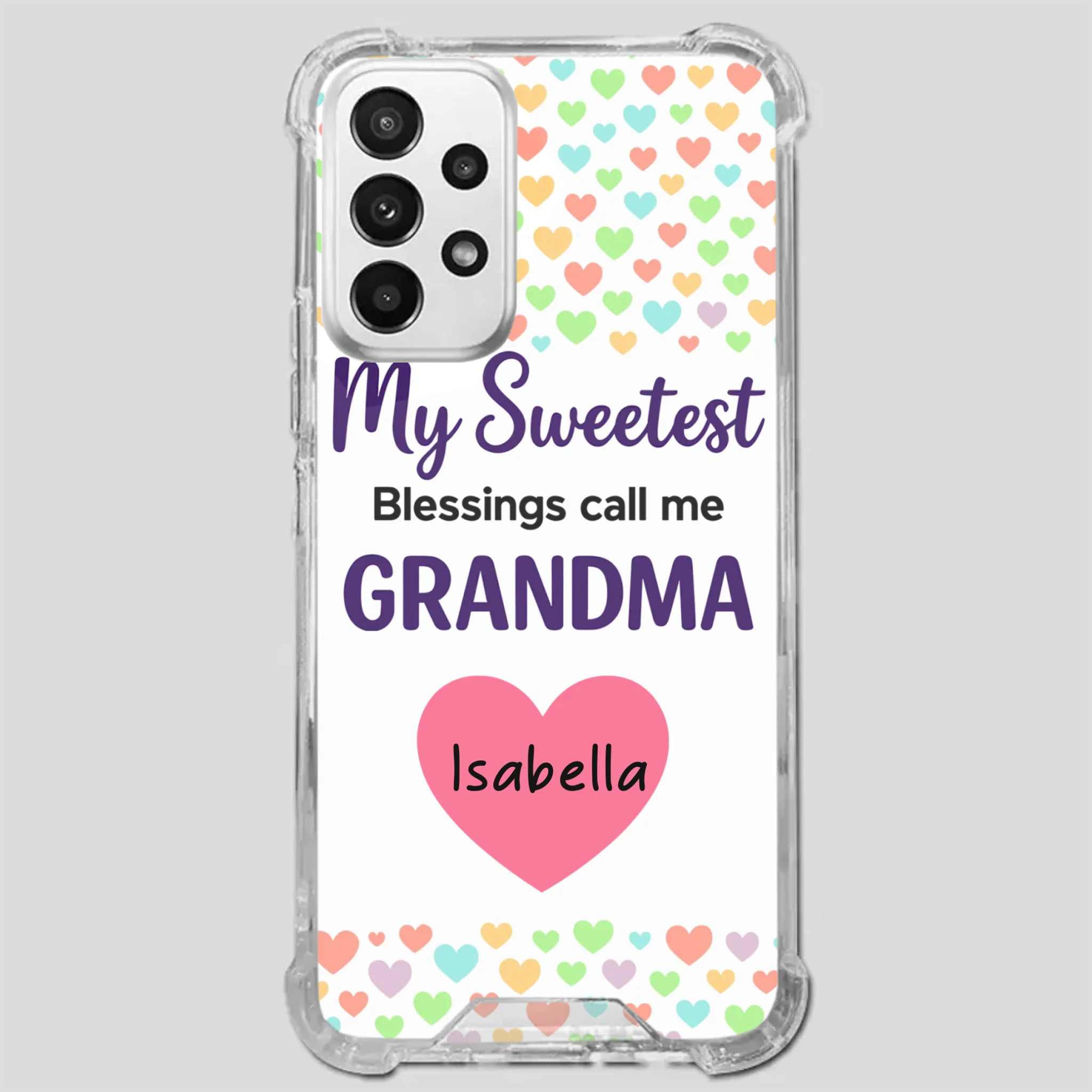 Personalized Heart Phone Case - My Sweetest Blessings Call Me Grandma - 89Prints
