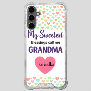 Personalized Heart Phone Case - My Sweetest Blessings Call Me Grandma - 89Prints