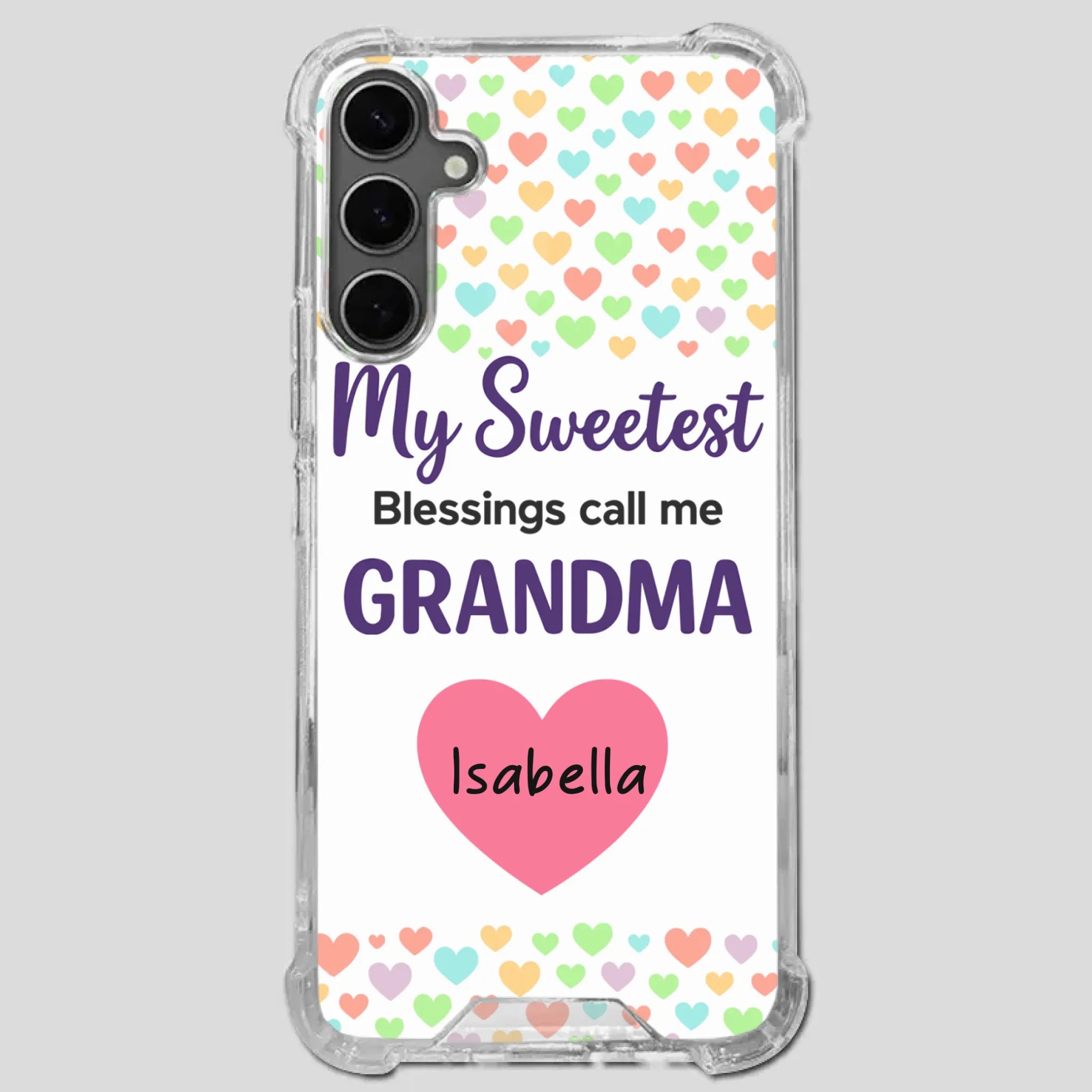 Personalized Heart Phone Case - My Sweetest Blessings Call Me Grandma - 89Prints