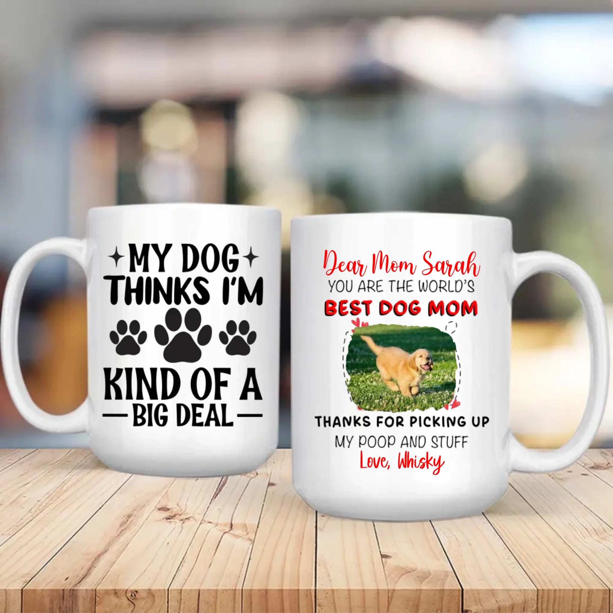 Thanks for Picking Up My Poop and Stuff – Adorable Dog Mama Personalized Mug - 89Prints