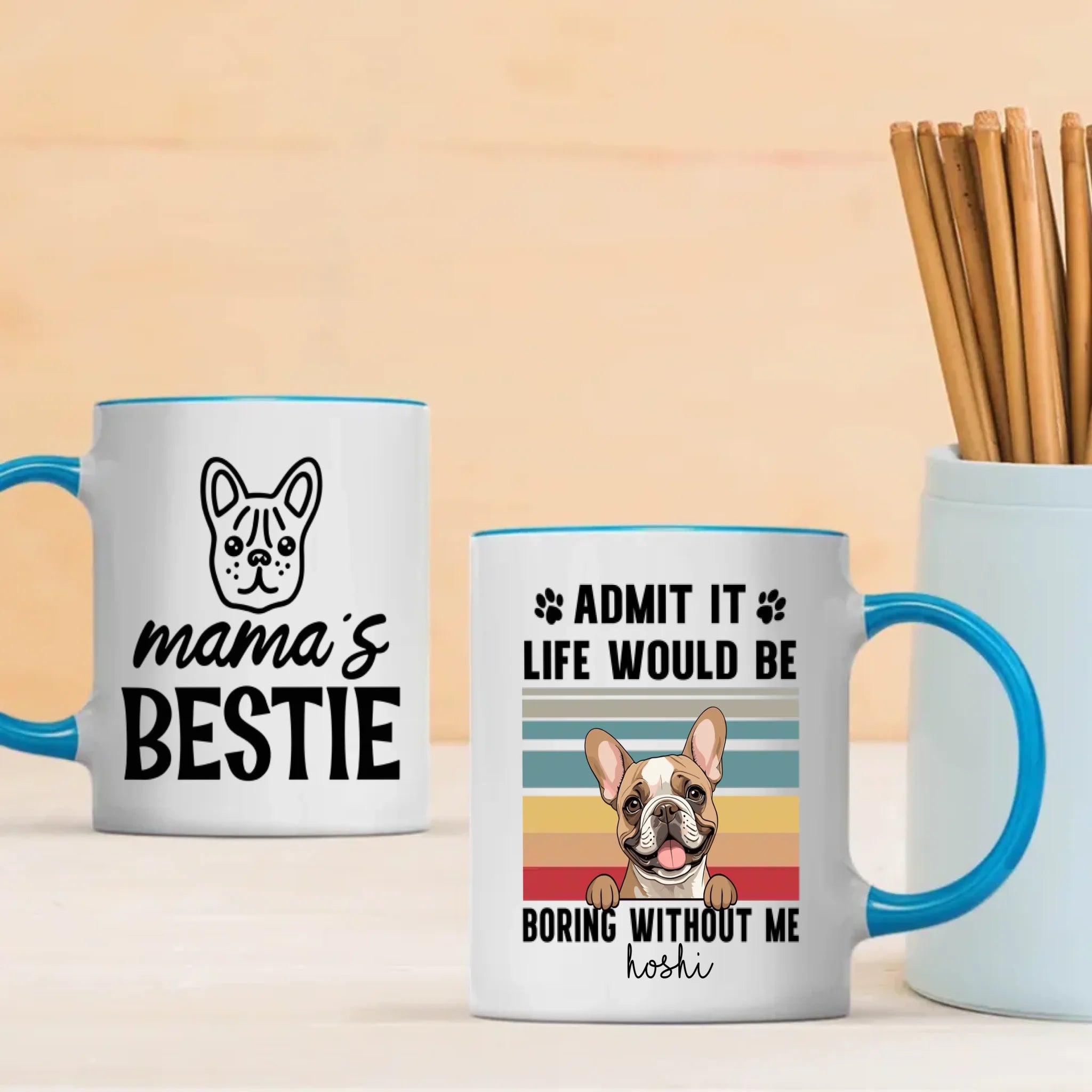 Playful & Loving Custom Dog Mom Mug – Mama’s Bestie – 89Prints