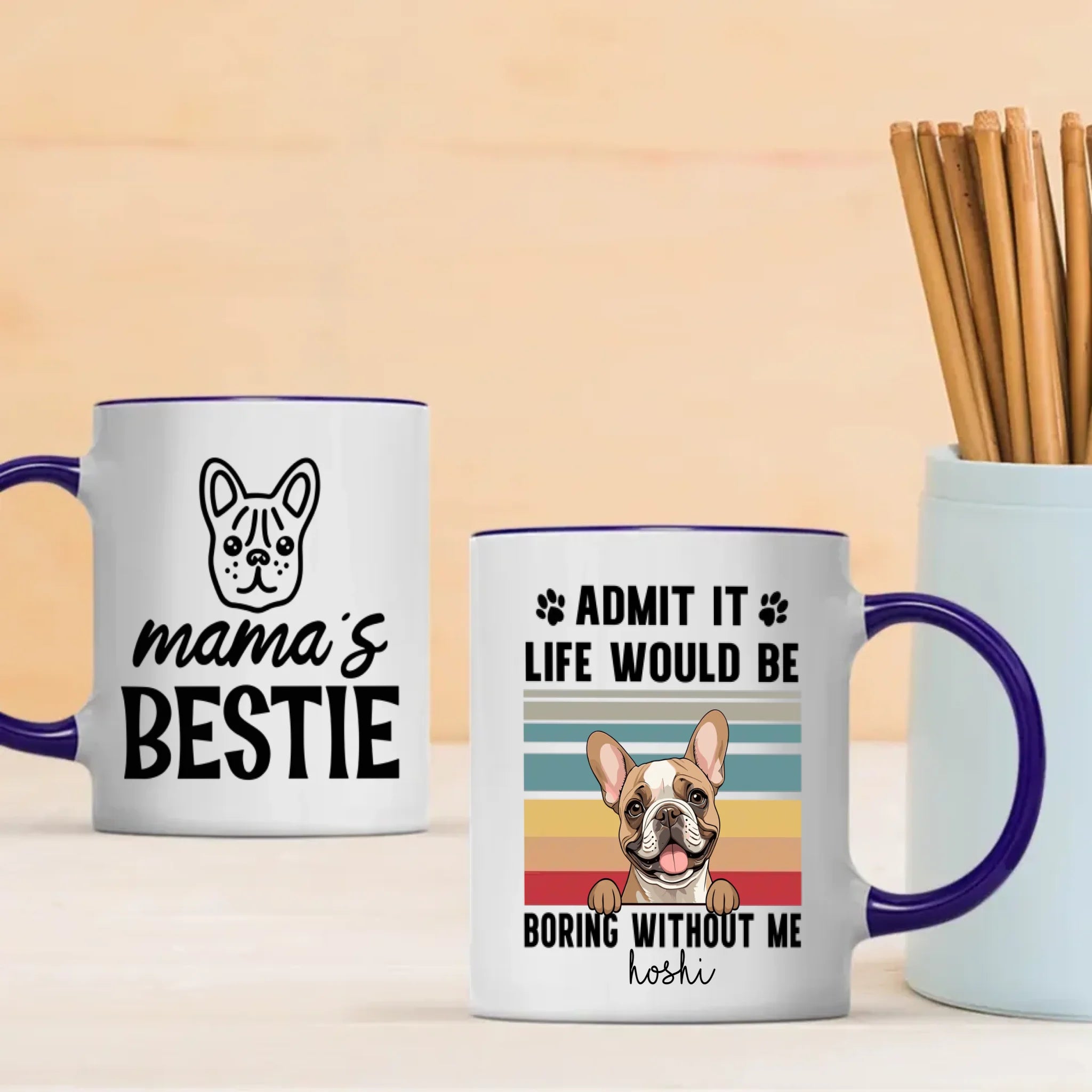 Playful & Loving Custom Dog Mom Mug – Mama’s Bestie – 89Prints