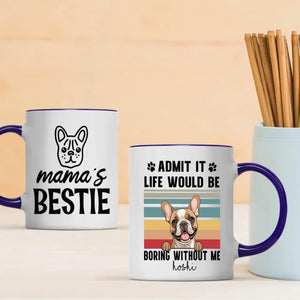 Playful & Loving Custom Dog Mom Mug – Mama’s Bestie – 89Prints