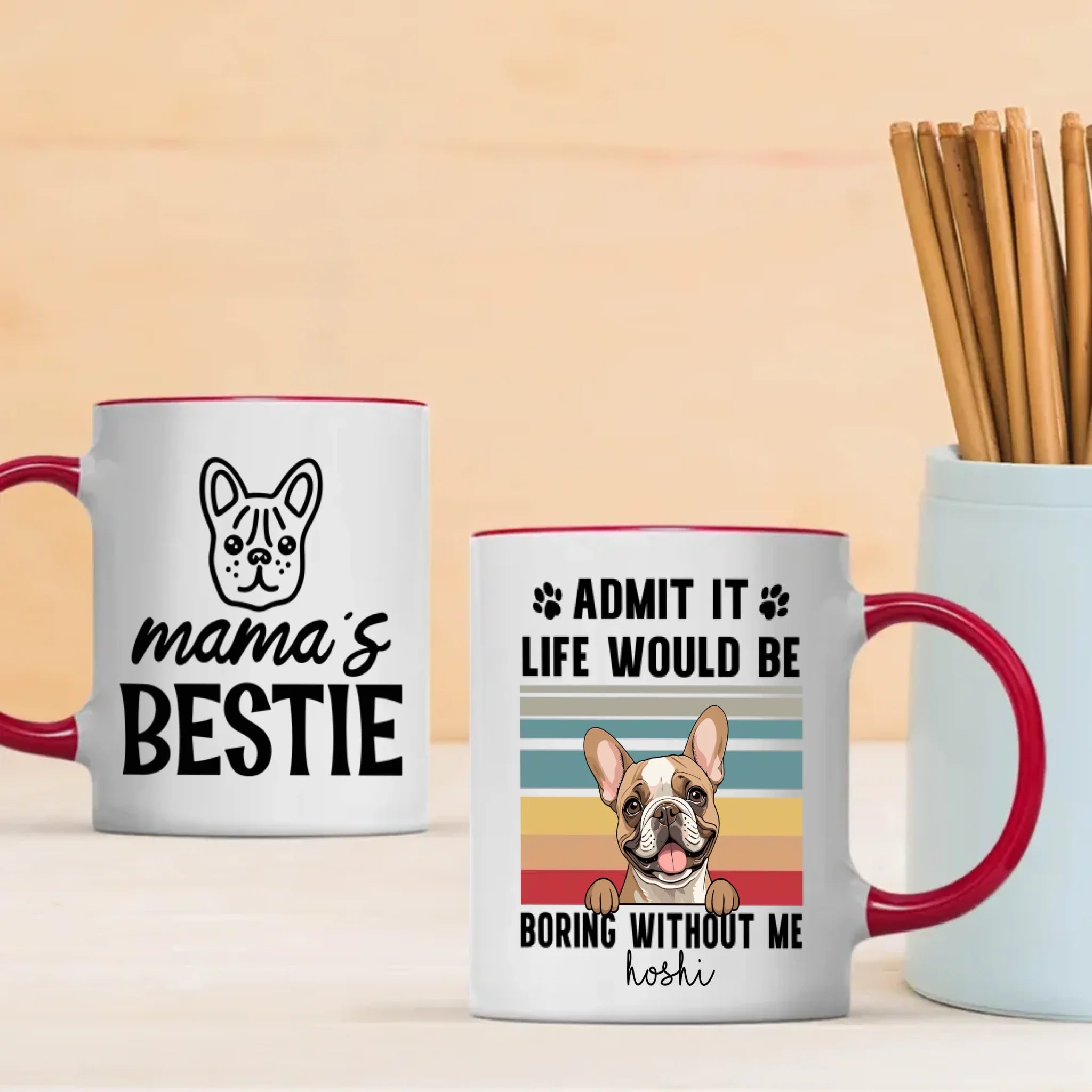 Playful & Loving Custom Dog Mom Mug – Mama’s Bestie – 89Prints