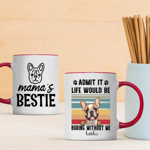 Playful & Loving Custom Dog Mom Mug – Mama’s Bestie – 89Prints
