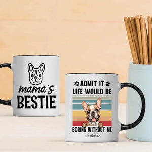 Playful & Loving Custom Dog Mom Mug – Mama’s Bestie – 89Prints