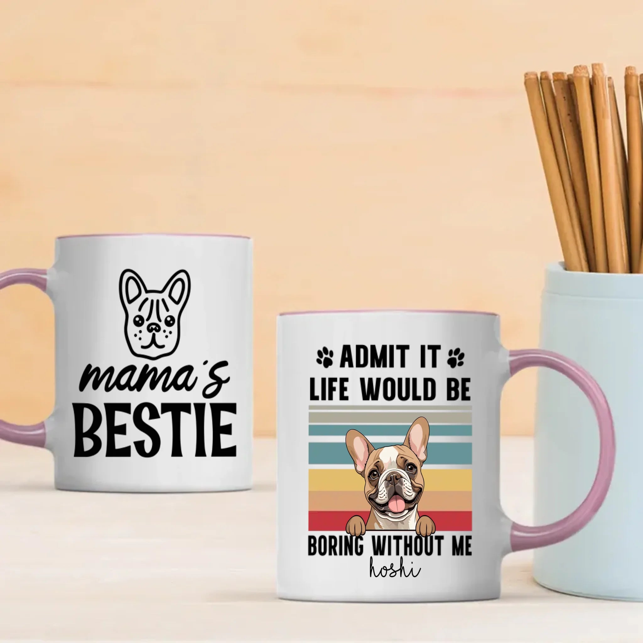 Playful & Loving Custom Dog Mom Mug – Mama’s Bestie – 89Prints