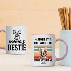 Playful & Loving Custom Dog Mom Mug – Mama’s Bestie – 89Prints