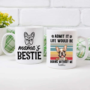 Playful & Loving Custom Dog Mom Mug – Mama’s Bestie – 89Prints