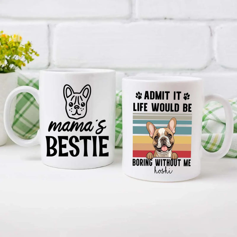 Playful & Loving Custom Dog Mom Mug – Mama’s Bestie – 89Prints