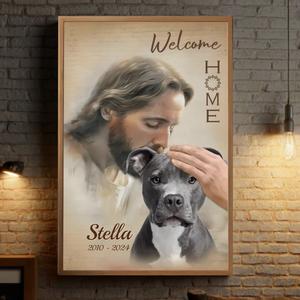Customizable Pet Memorial Poster A Heartfelt “Welcome Home” Tribute to a Loving Friend - 89Prints