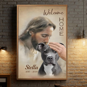 Customizable Pet Memorial Poster A Heartfelt “Welcome Home” Tribute to a Loving Friend - 89Prints