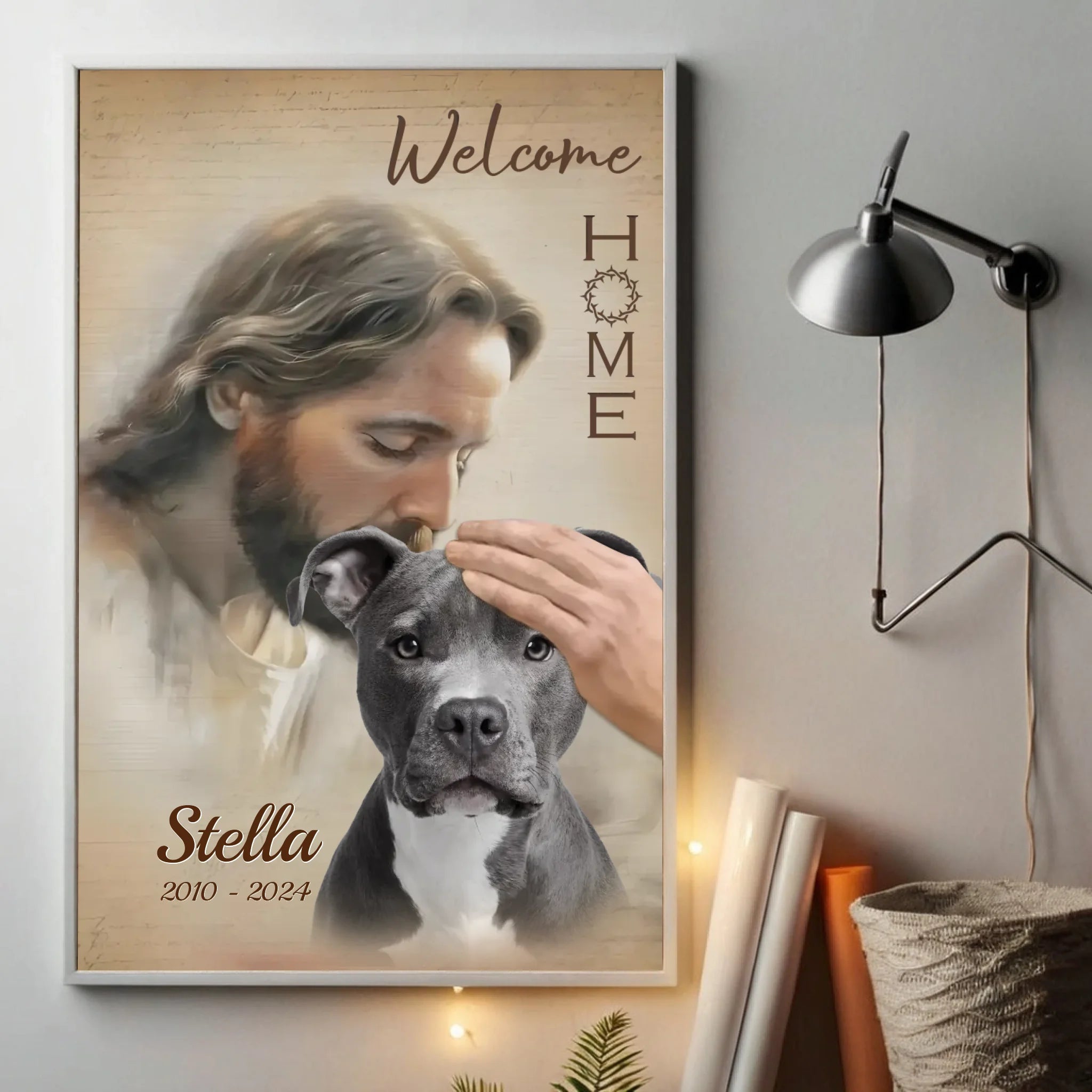 Customizable Pet Memorial Poster A Heartfelt “Welcome Home” Tribute to a Loving Friend - 89Prints
