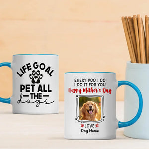 Life Goal Pet All the Dogs Mug – Personalized Gift With Photo Of Your Brave Dog - 89Prints