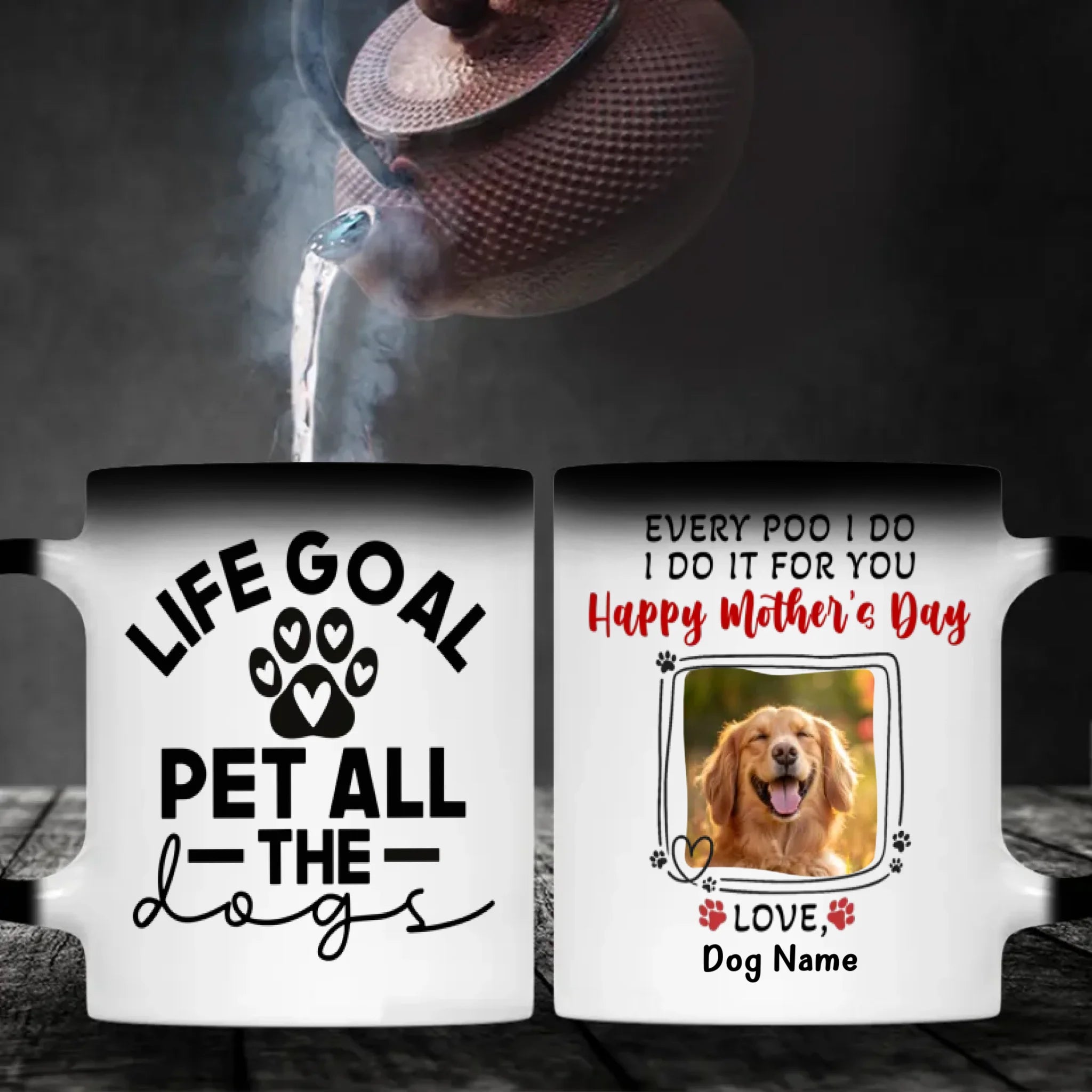 Life Goal Pet All the Dogs Mug – Personalized Gift With Photo Of Your Brave Dog - 89Prints