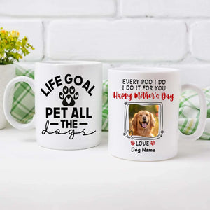 Life Goal Pet All the Dogs Mug – Personalized Gift With Photo Of Your Brave Dog - 89Prints