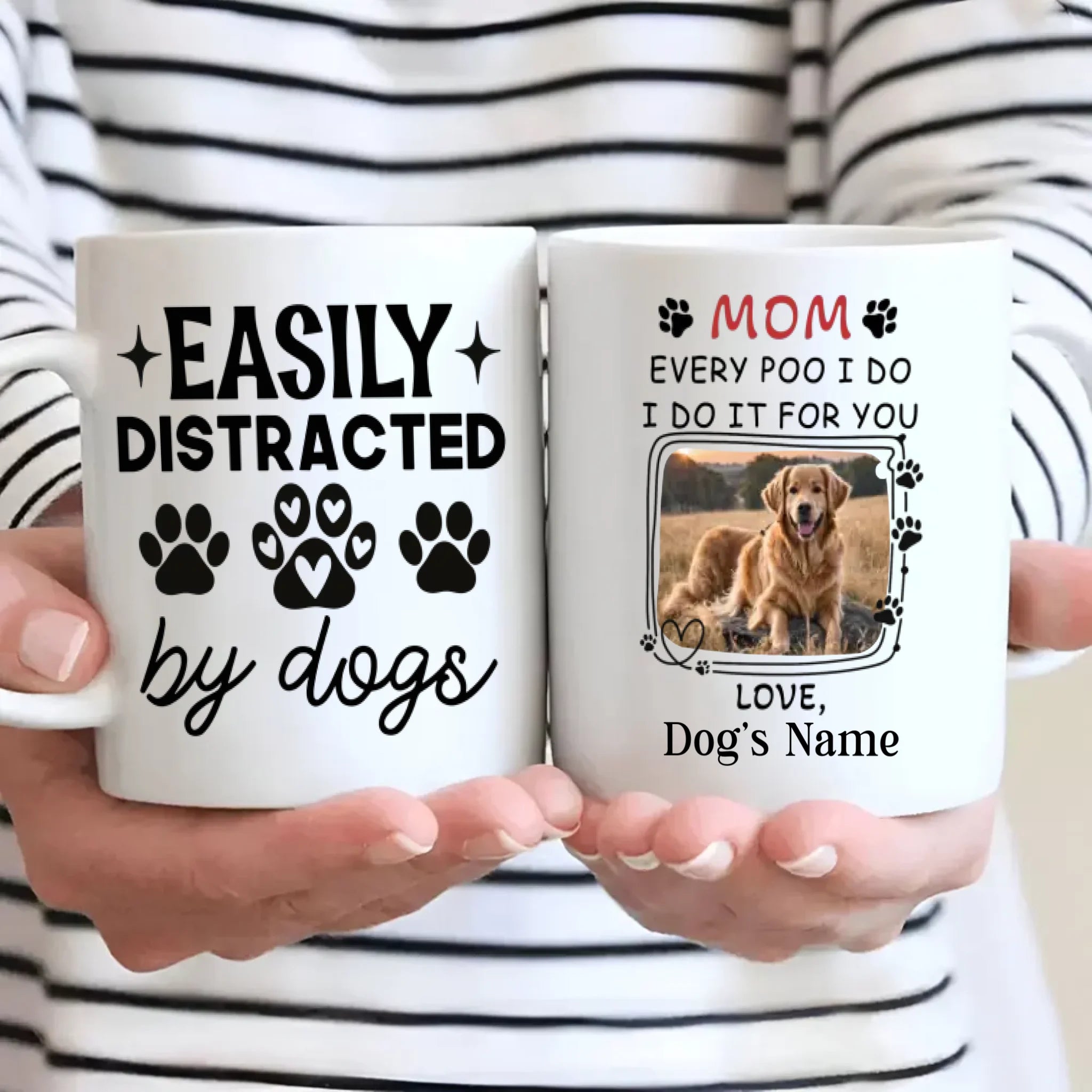 Easily Distracted by Dogs Mug – Personalized, Fun & Heartwarming Gift for Dog Lovers - 89Prints