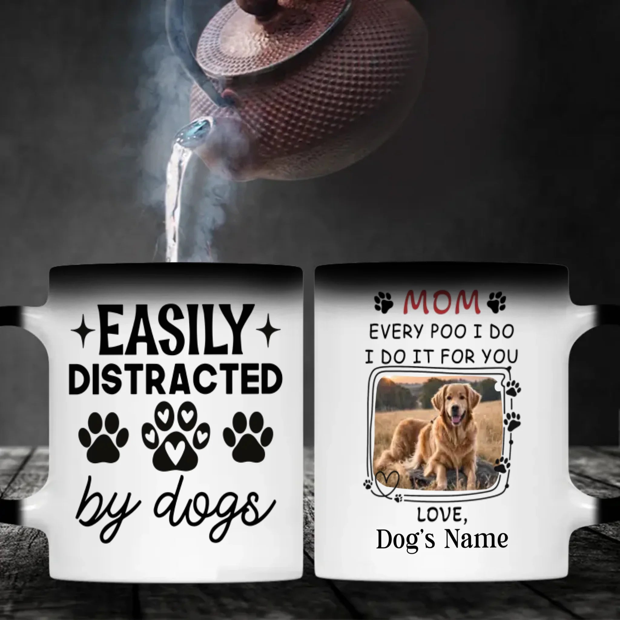 Easily Distracted by Dogs Mug – Personalized, Fun & Heartwarming Gift for Dog Lovers - 89Prints