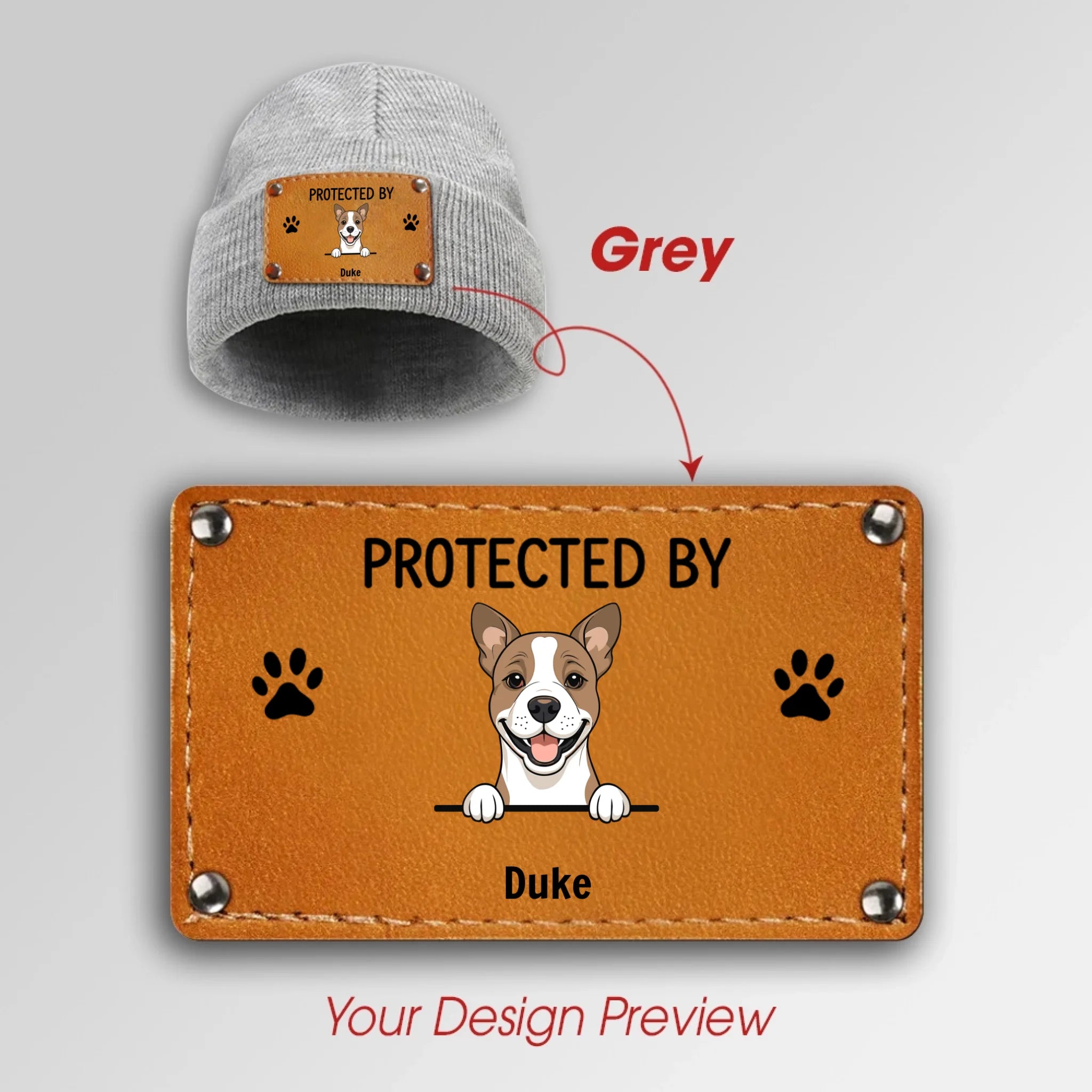 Personalized Pet Beanie – Protected by My Four-Legged Angels - 89Prints
