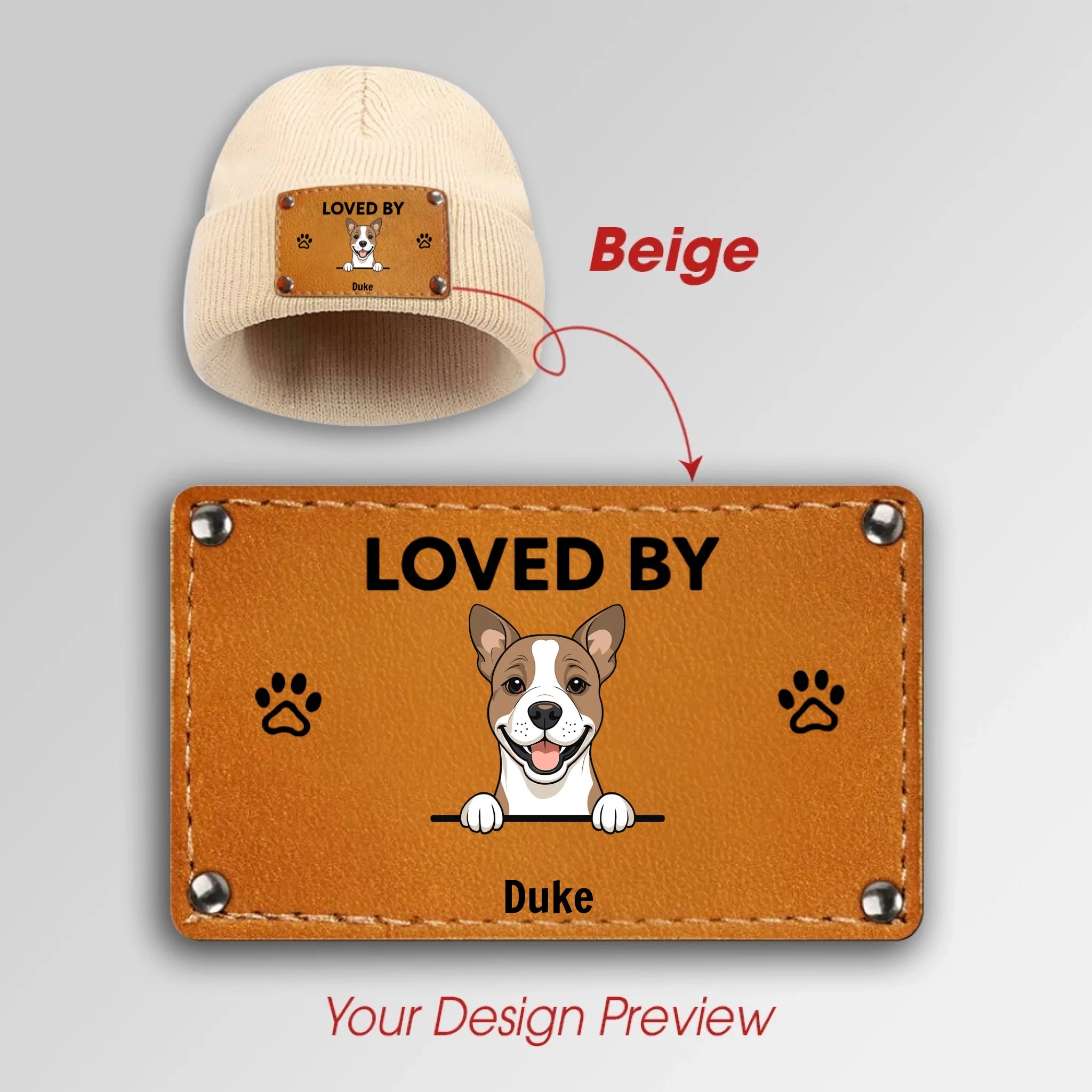 Personalized Pet Beanie – Protected by My Four-Legged Angels - 89Prints