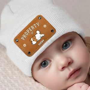 Personalized Property of My Dog Beanie – Custom Dog Lover Gift, Funny Pet Owner Winter Hat - 89Prints