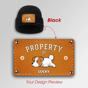 Personalized Property of My Dog Beanie – Custom Dog Lover Gift, Funny Pet Owner Winter Hat - 89Prints