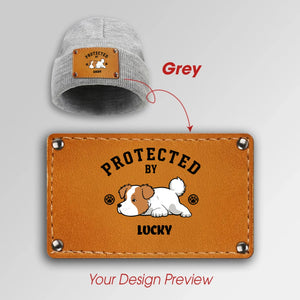 Custom Matching Protected by My Dog Beanies – Personalized Pet & Owner Set - 89Prints