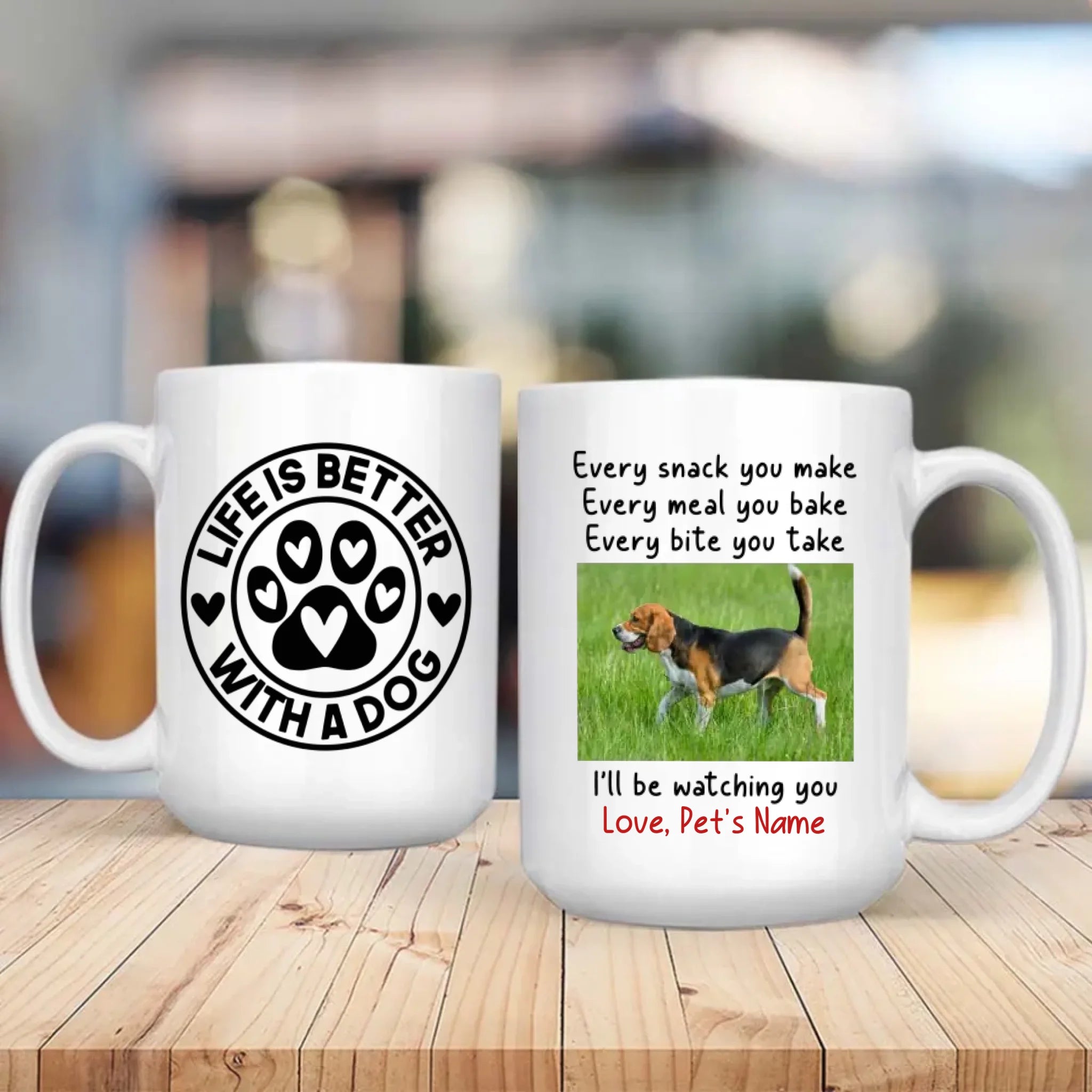 Personalized “Life is Better With a Dog” Mug – A Fearless and Loyal Gift for Dog Lovers - 89Prints