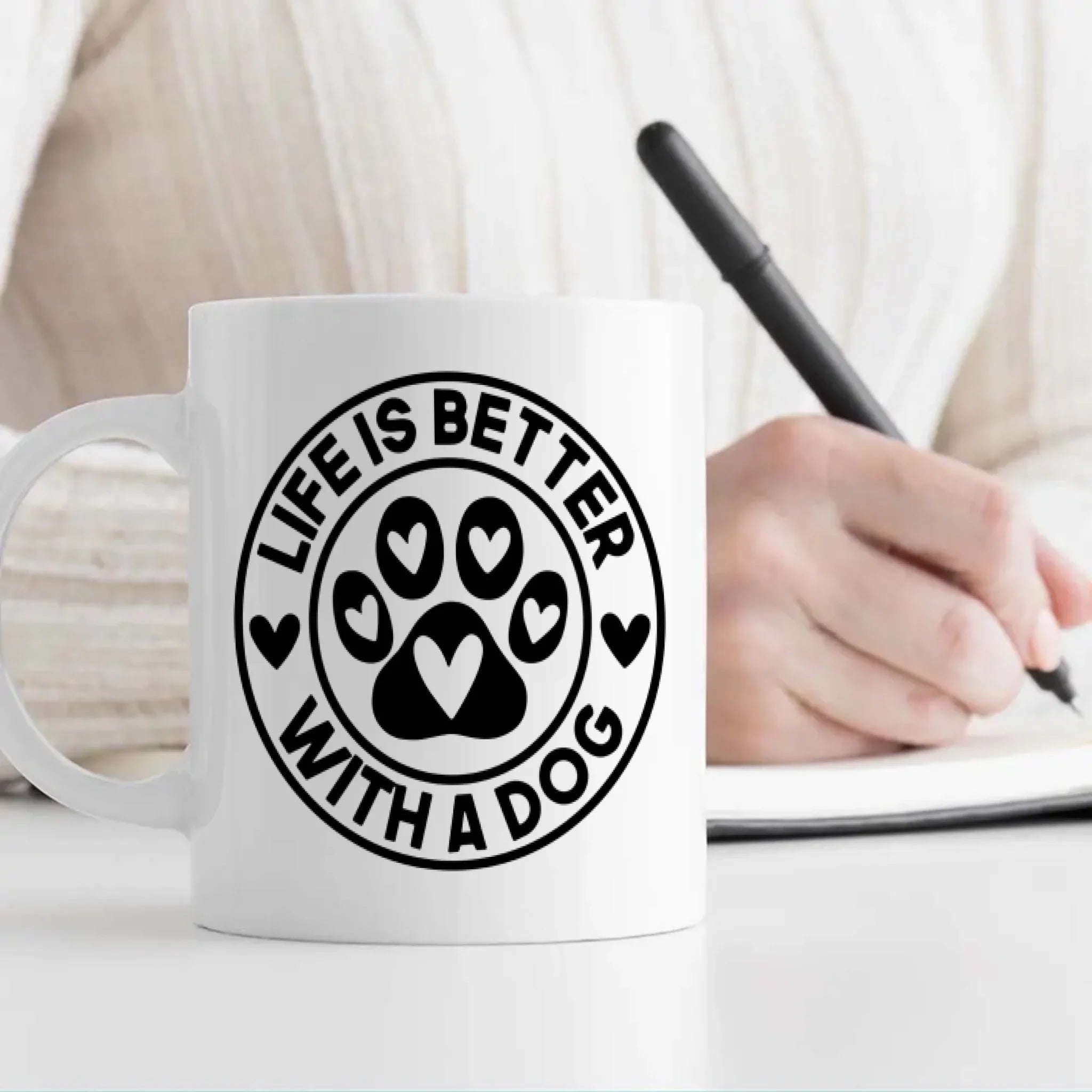 Personalized “Life is Better With a Dog” Mug – A Fearless and Loyal Gift for Dog Lovers - 89Prints