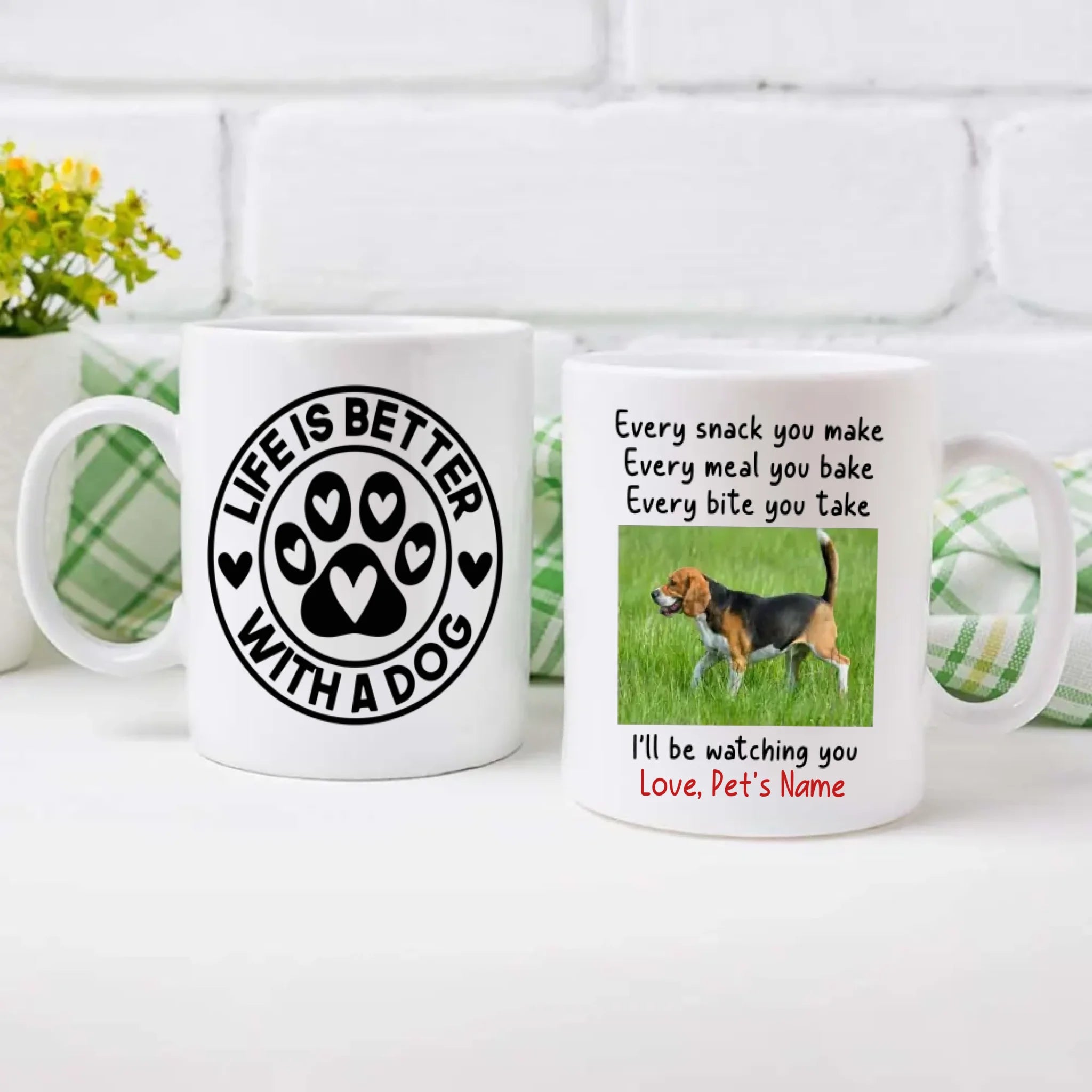 Personalized “Life is Better With a Dog” Mug – A Fearless and Loyal Gift for Dog Lovers - 89Prints