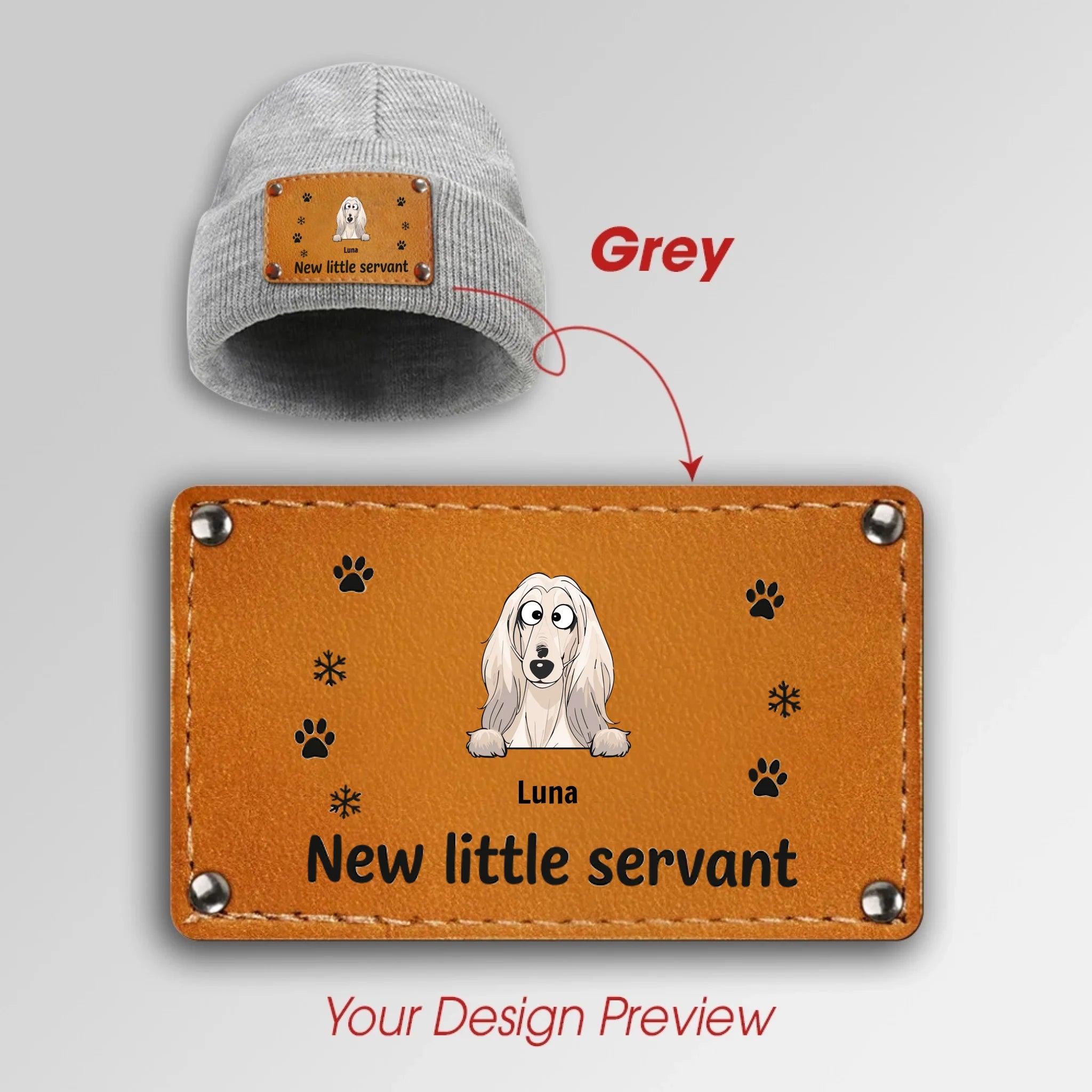 Personalized Dog Name Beanie – Embroidered Pet Lover Hat, Matching New Little Servant - 89Prints